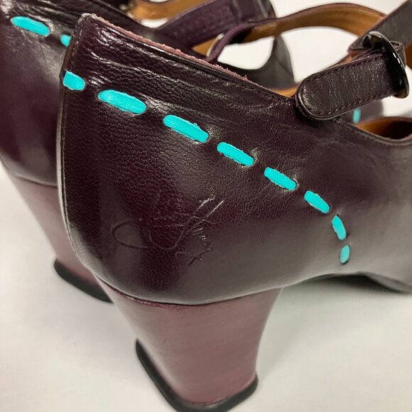 *NEW* Fluevog 2015 Operetta MALIBRAN, Dark Purple/Teal, Size 10 (runs small!). - Picture 8 of 12